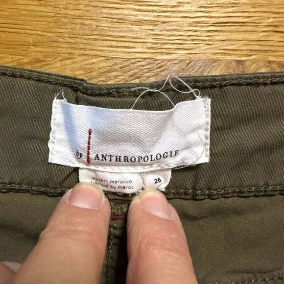 Anthropologie green cargo joggers 26 - Picture 3 of 10